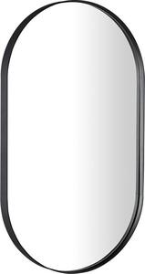 Sapho PUNO oválné zrcadlo v kovovém rámu 40x70cm, černá mat ORT125