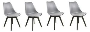 Bestent Sada židlí světle šedá skandinávský styl DARK-BASIC 3 + 1 ZDARMA!