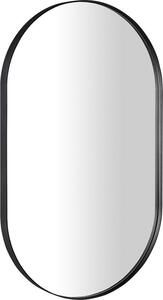 Sapho PUNO oválné zrcadlo v kovovém rámu 50x85cm, černá mat ORT148