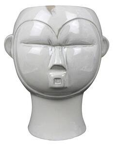 PRESENT TIME Sada 3 ks Bílý květináč Mask Round 18,7 × 17,8 × 22 cm