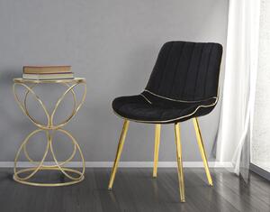 Odkládací stolek Mauro Ferretti Onimo M 38x53 cm, zlatá/stříbrná