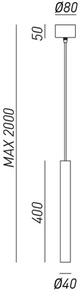 Il Fanale 208.31.ON Girasoli, závěsné svítidlo z přírodní mosazi, 1x5W G9, prům.4cm, výška 40cm