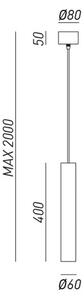 Il Fanale 208.33.N1 Girasoli, závěsné svítidlo z přírodní mosazi, 1x5W GU10, prům.6cm, výška 40cm