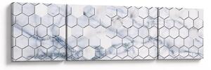 Obraz - Mramorované hexagony (170x50 cm)