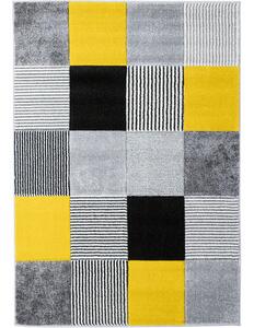 Kusový koberec Alora A 1039 Yellow Šedá, Hnědá, Vícebarevná - 80x150 cm B-Line