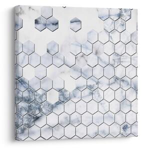 Obraz - Mramorované hexagony (30x30 cm)