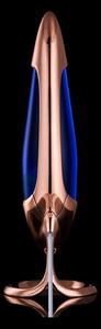 Mathmos Neo Cooper, originální lávová lampa, 1x20W, měděná s fialovou tekutinou a růžovou lávou, výška 42cm