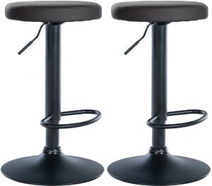 2x Barová židle Ponte - koženka, černý rám - černý rám