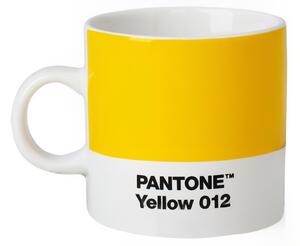 Žlutý porcelánový hrnek na espresso Pantone Yellow 012 120 ml