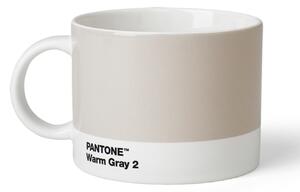 Světle šedý porcelánový hrnek na čaj Pantone Warm Gray 2 475 ml