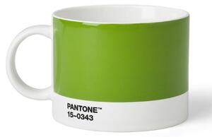 Zelený porcelánový hrnek na čaj Pantone Green 15-0343 475 ml