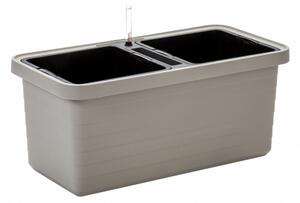 Samozavlažovací truhlík PLASTIA BERBERIS DUO 78x39x35 taupe