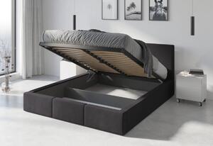 Čalouněná postel NICKY, 160x200, zelená