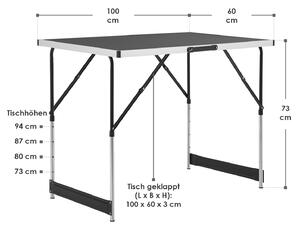 Set multifunkčního stolu 3 ks, výškově nastavitelný a skládací