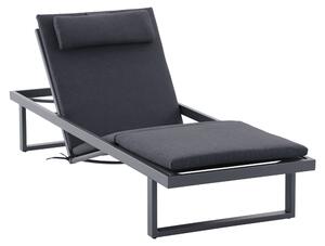 Sunfun Maja Zahradní lehátko, 200 × 72,5 × 32 cm, hliník, plast, šedá