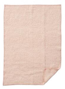 Vlněný dětský pléd Domino baby pink 65x90, Klippan Švédsko Růžová