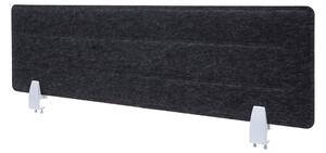 Akustický panel na stůl HWC-G76 - tkanina/textil s reliéfem - 100x30cm - černá