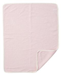 Dětská deka chenille Rumba baby pink 70x90, Klippan Švédsko Světle růžová