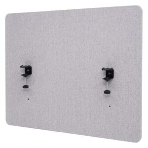 Akustický panel na stůl HWC-G75 - dvoustěnná látka/textil - 60x75cm - šedá