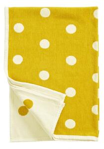 Dětská deka chenille Dots yellow 140x90, Klippan Švédsko Žlutá
