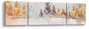 Obraz - Akvarelový les (170x50 cm)