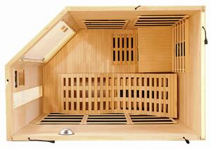 Infračervená sauna/ tepelná kabina Esbjerg s triplexním topným systémem a dřevem Hemlock