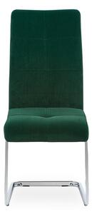 Jídelní židle, zelená sametová látka DCL-440 GRN4