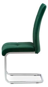 Jídelní židle, zelená sametová látka DCL-440 GRN4
