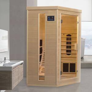 Infračervená sauna/ tepelná kabina Kolding s topným systémem Triplex a dřevem Hemlock