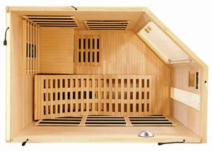 Infračervená sauna/ tepelná kabina Kolding s topným systémem Triplex a dřevem Hemlock