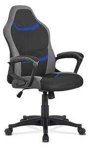 Kancelářská židle, potah - kombinace černé, šedé a modré látky KA-L611 BLUE