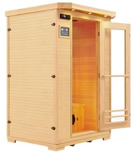 Infračervená sauna/ tepelná kabina Oslo s plnospektrálními zářiči a dřevem Hemlock