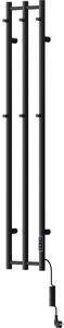 Mexen Pino, elektrické topné těleso s věšáky na ručníky 1405x242 mm, 200 W, černá, W301-1405-242-00-70