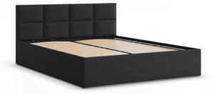 AG Čalouněná postel BORGO 140x200 výběr z barev HUGO 100 černá