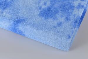 Aaryans Batikované prostěradlo froté modré Rozměry: 180x200 cm