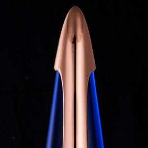 Mathmos Neo Copper, originální lávová lampa, 1x20W, měděná s fialovou tekutinou a tyrkysovou lávou, výška 42cm