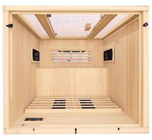 Infračervená sauna/tepelná kabina Nyborg S120K s keramikou, panelovým radiátorem a dřevem Hemlock