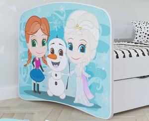 Dětská postel se zábranou Ourbaby Frozen 2 140x70 cm bílá