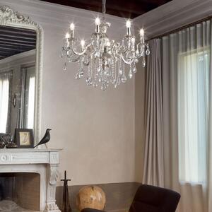 Závěsné stropní svítidlo Ideal lux Impero SP8 014395 8x40W E14 - starožitné stříbro/luxusní