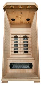 Infračervená sauna/ tepelná kabina Trondheim s plnospektrálními zářiči a dřevem Hemlock