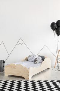 Dětská postel se zábranou ADEKO Box Clouds 180x90 cm přírodní