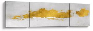Obraz - Zlaté a šedé tahy (170x50 cm)