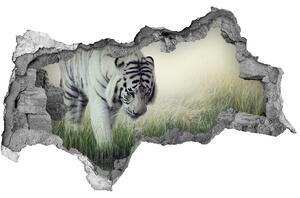 Díra 3D fototapeta nálepka Bílý tygr nd-b-84071201
