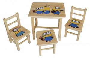 Drew-mix Dětský stůl ze dřeva se židličkami Mimoň Vzor 27