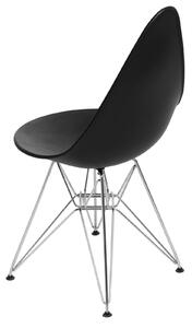 Židle Rush DSR - černá/nohy chrom