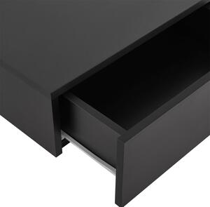 Nástěnný noční stolek 46x30x15 cm se šuplíkem, černý