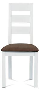 Jídelní židle masiv buk, barva bílá, potah tmavý BC-2603 WT