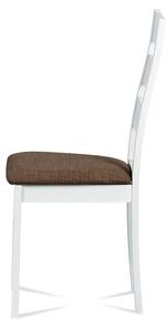Jídelní židle masiv buk, barva bílá, potah tmavý BC-2603 WT