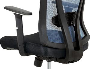 Kancelářská židle KA-H110 BLUE látka černá, síťovina modrá