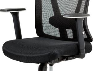 Kancelářská židle, černá MESH+síťovina, plastový kříž, synchronní mechanismus KA-H110 BK